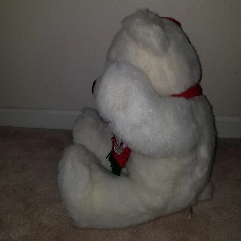 VTG JC Penney Holiday Collection White Teddy Plush 18